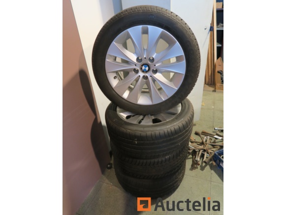 セット 4本 BMW 225/50R17 17×8Ｊ 5穴120 2013年 ピレリ■28Y