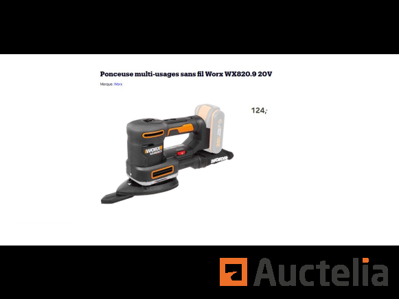 Belt sander cordless 18V WORX WX820.9 Sanders auctelia