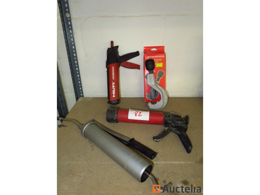 Hilti Pistol, Rothenberger Tube Cutter, Grease Gun, Sil