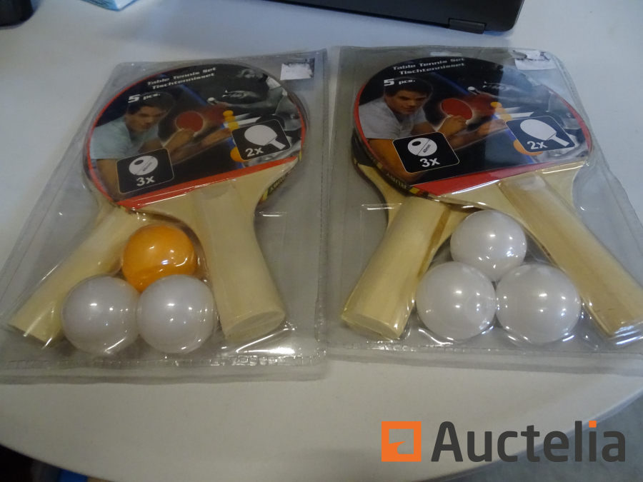 1 ou 2 Lots de  2 RAQUETTES de PING-PONG + 3 BALLES  - TENNIS de TABLE -  NEUF