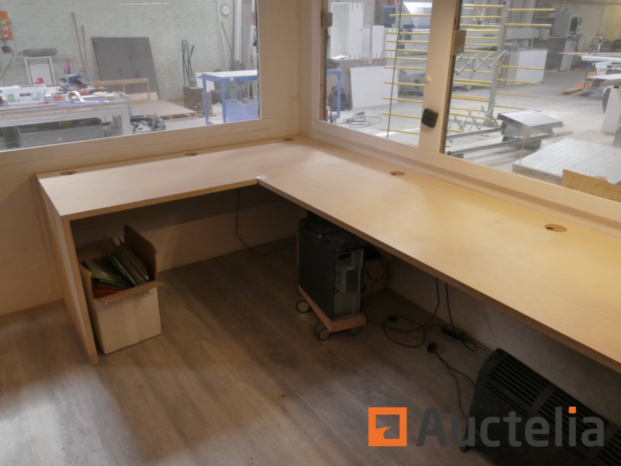 Bureau avec étagères Meråker panneau de particules 120 x 40 x 124